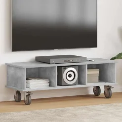 TV-standaard Beton Grijs 100 x 35 x 35 cm Bewerkt hout>vidaXL New