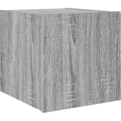 Tv-Meubels*vidaXL Tv-wandmeubel met LED-verlichting 30,5x35x30 cm Grijs sonoma
