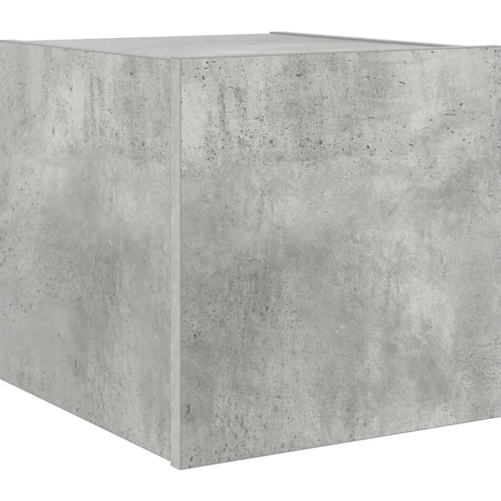 Tv-Meubels*vidaXL Tv-wandmeubel met LED-verlichting 30,5x35x30 cm Betongrijs