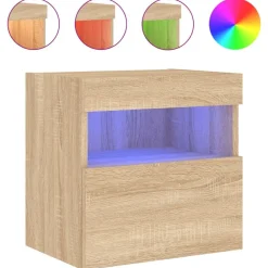 Tv-wandmeubel met LED-verlichting 40x30x40 cm kleur>vidaXL Online