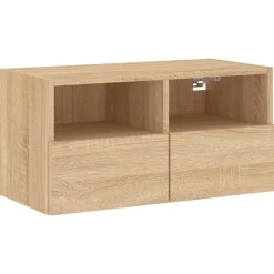 Tv-wandmeubel 60x30x30 cm bewerkt hout kleurig>vidaXL New
