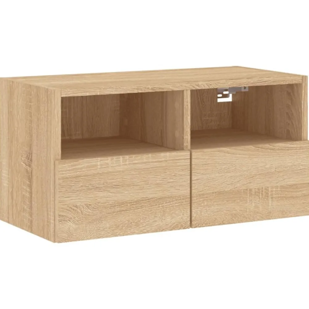 Tv-wandmeubel 60x30x30 cm bewerkt hout kleurig>vidaXL New