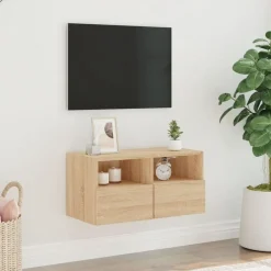 Tv-wandmeubel 60x30x30 cm bewerkt hout kleurig><noscript><img width=