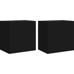 Tv-Meubels*vidaXL Tv-wandmeubels 2 st 40,5x30x40 cm bewerkt hout Zwart