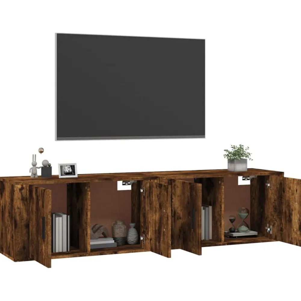 Tv-wandmeubels 2 st 80x34,5x40 cm kleurig>vidaXL