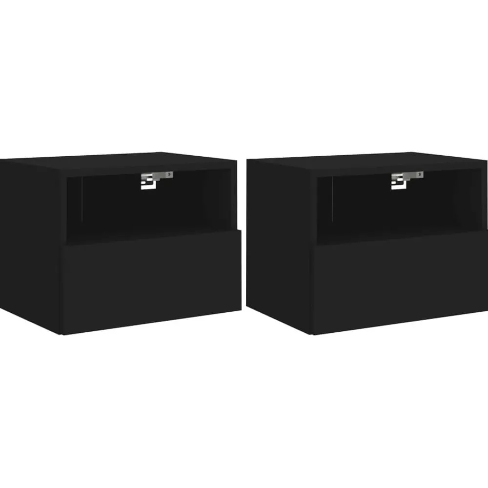 Tv-wandmeubels 2 st 40x30x30 cm bewerkt hout>vidaXL Hot
