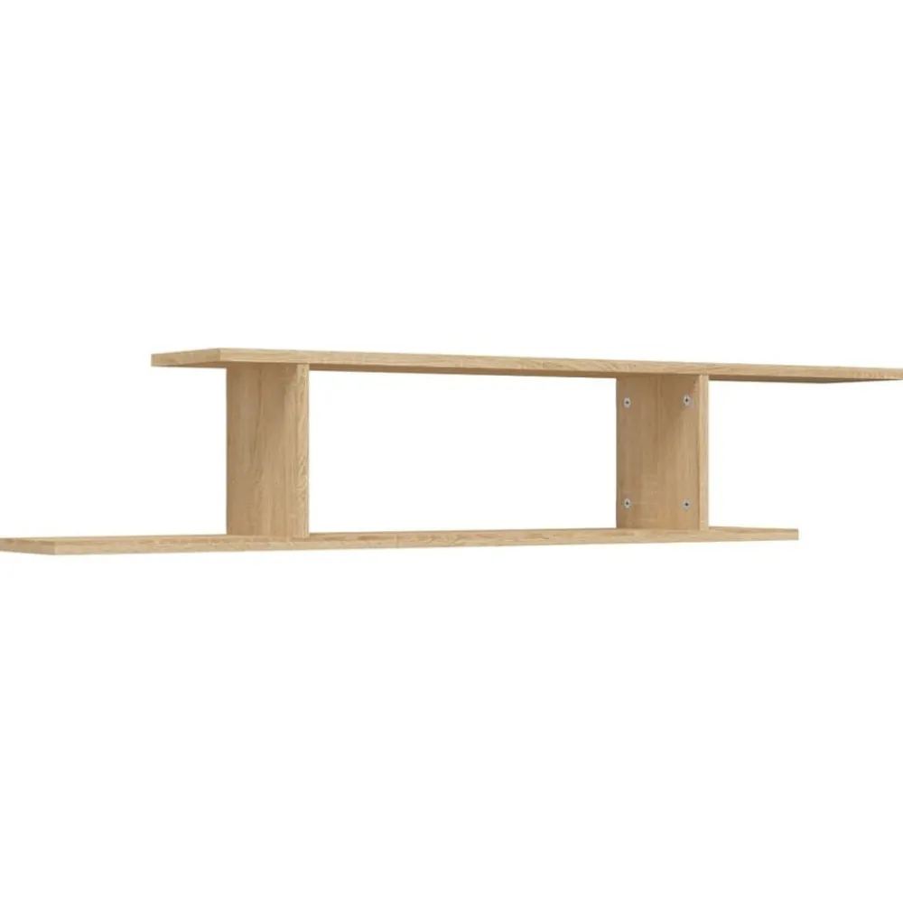 Tv-wandschap 125x18x23 cm bewerkt hout kleurig>vidaXL Outlet
