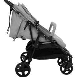 Tweelingbuggy staal en zwart><noscript><img width=