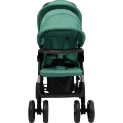 Onderweg*vidaXL Tweelingkinderwagen tandem staal Groen