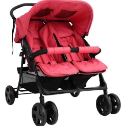 Tweelingkinderwagen staal>vidaXL Hot