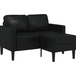 Tweezitsbank met chaise longue L-vorm 125 cm kunstleer>vidaXL Sale