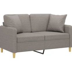Tweezitsbank met sierkussens 120 cm stof><noscript><img width=