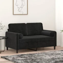 Tweezitsbank met sierkussens 120 cm fluweel>vidaXL Sale