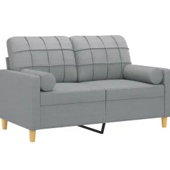 Tweezitsbank met sierkussens 120 cm stof><noscript><img width=