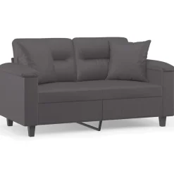 Tweezitsbank met sierkussens 120 cm kunstleer>vidaXL Clearance