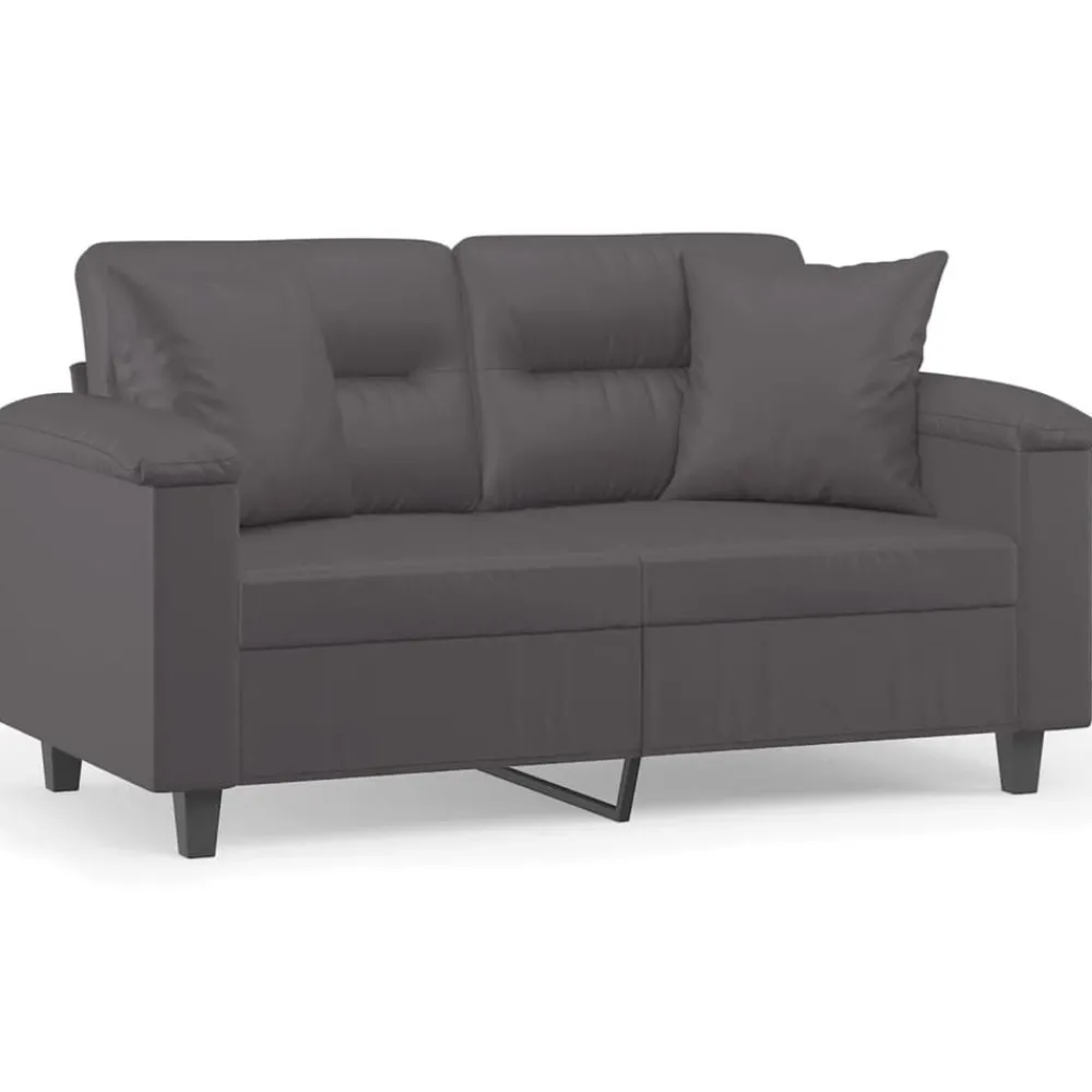 Tweezitsbank met sierkussens 120 cm kunstleer>vidaXL Clearance