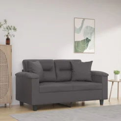 Tweezitsbank met sierkussens 120 cm kunstleer>vidaXL Clearance