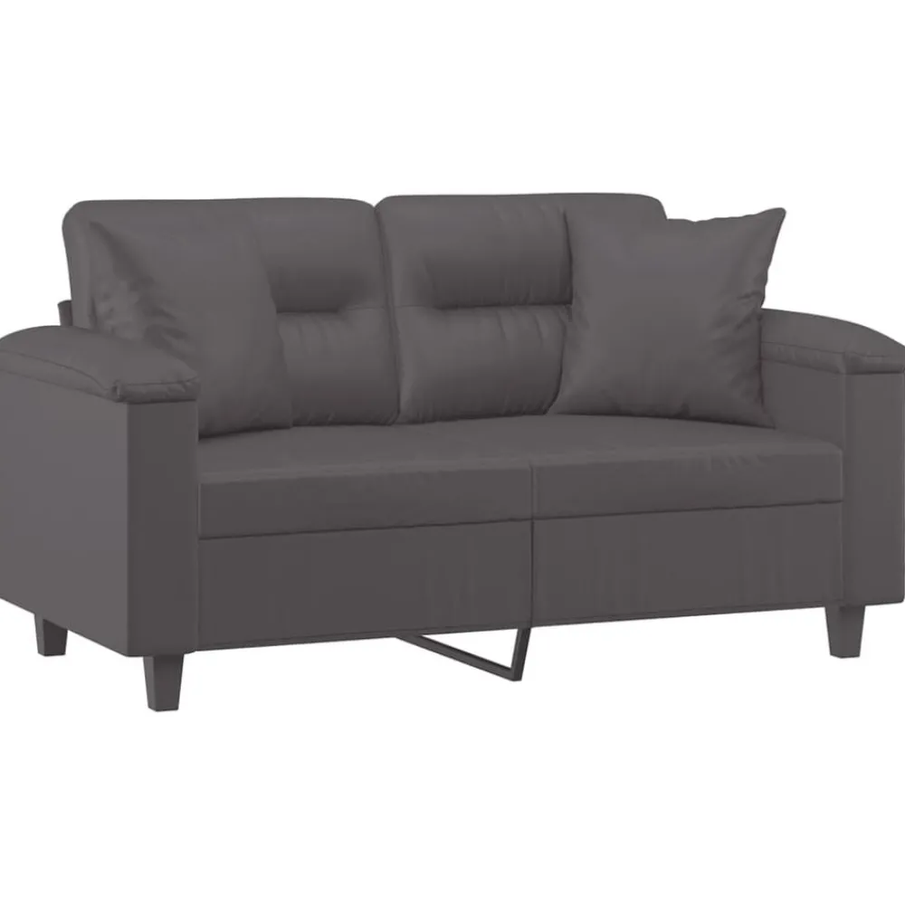 Tweezitsbank met sierkussens 120 cm kunstleer>vidaXL Clearance