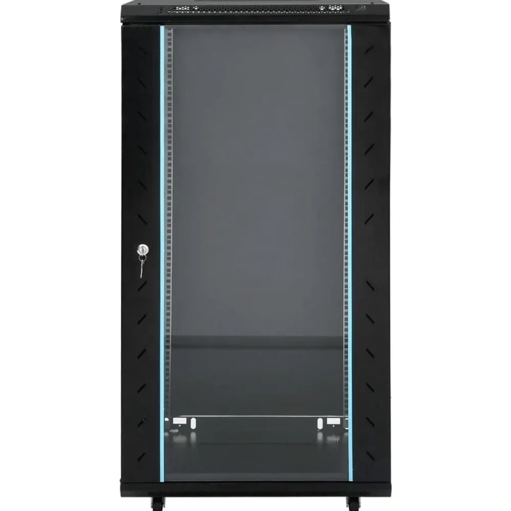 Elektronica*vidaXL 22U Netwerkkast met Draaipoten 19" IP20 60x60x120 cm Zwart