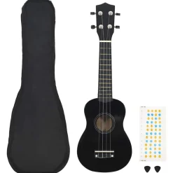 Kunst & Entertainment*vidaXL Ukuleleset met tas voor kinderen sopraan 21'' Zwart