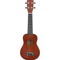 Ukuleleset met tas voor kinderen sopraan 21'' donkerhoutkleurig><noscript><img width=