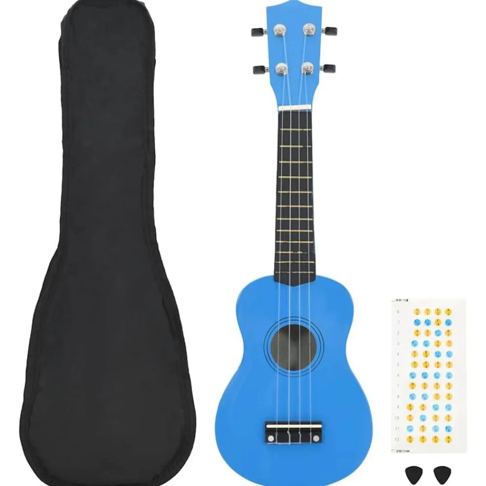 Ukuleleset met tas voor kinderen sopraan 21''>vidaXL Sale
