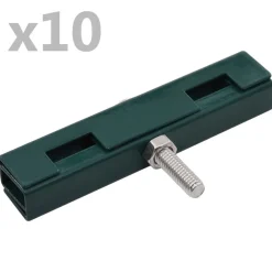 Tuinafscheidingen*vidaXL U-matverbinding 10 sets Groen