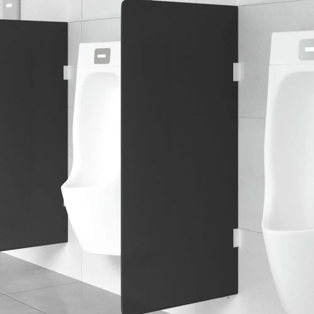 Sanitair & Loodgietersbenodigdheden*vidaXL Urinoirschot wandgemonteerd 90x40 cm gehard glas Zwart