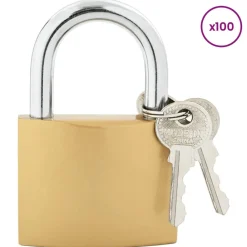 U-slot met sleutels 100 pcs Koper IJzer>vidaXL Discount