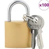 U-slot met sleutels 100 pcs Koper IJzer>vidaXL