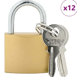 U-slot met sleutels 12 pcs Koper IJzer>vidaXL Outlet