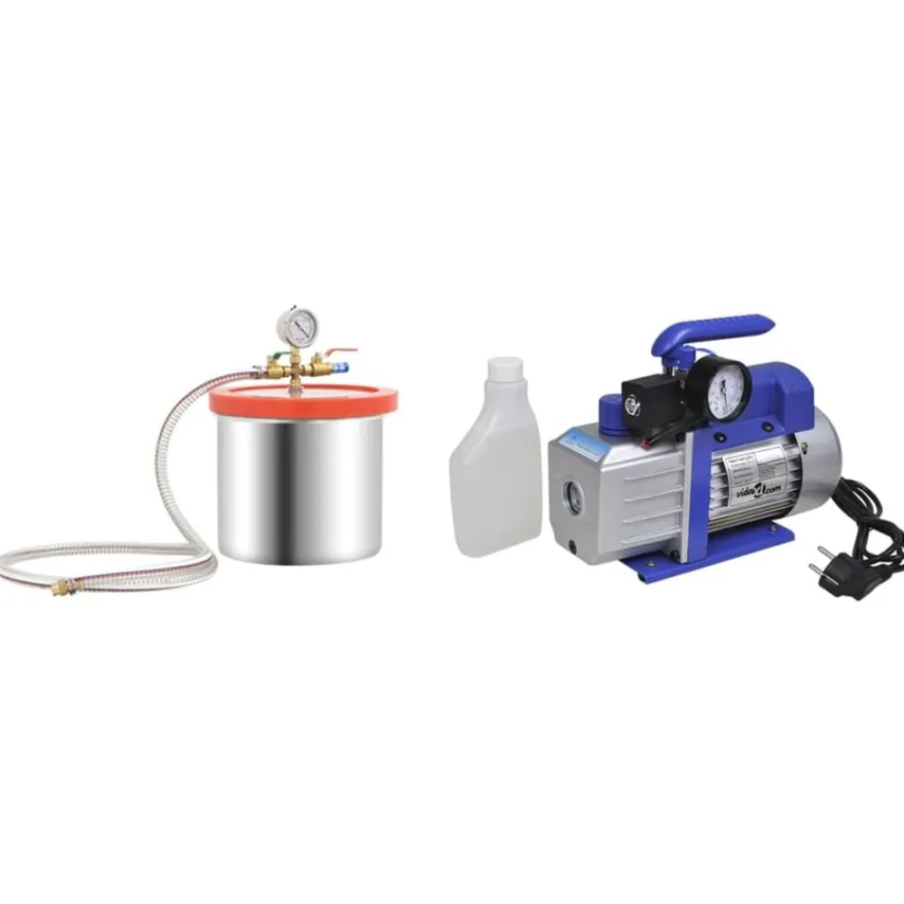 Pompen*vidaXL Vacuümkamer met 1-traps pomp 7,4 L