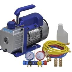 Huishoudaccessoires*vidaXL Vacuümpomp 1-traps met 4-voudige manometerset