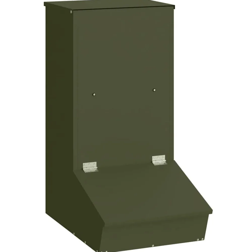 Huisdierbenodigdheden*vidaXL Varkensvoeder Olijf Groen 55 x 38 x 76 cm Koudgewalst Staal Olijfgroen