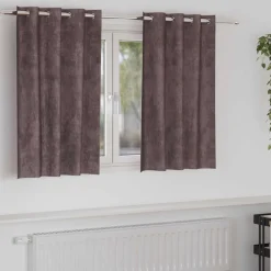 Woon- & Tuinaccessoires*vidaXL Velvet Gordijnen met gordijnen 2 pcs 140 x 140 cm Fluweel Bruin