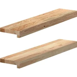 Vensterbanken 2 st onbehandeld 70x15x2 cm massief eikenhout>vidaXL Discount