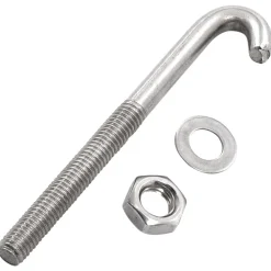 Tuinafscheidingen*vidaXL Verankerde J-bout met moer en sluitring 25 sets M8x100 mm
