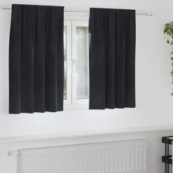 Woon- & Tuinaccessoires*vidaXL Verduisterende gordijnen 2 pcs 140 x 140 cm Fluweel Zwart