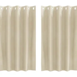 Woon- & Tuinaccessoires*vidaXL Verduisterende gordijnen 2 pcs Crème 140 x 140 cm Fluweel Crème