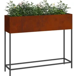 Verhoogde Tuin Plantbak Roestig 100 x 26 x 82 cm><noscript><img width=
