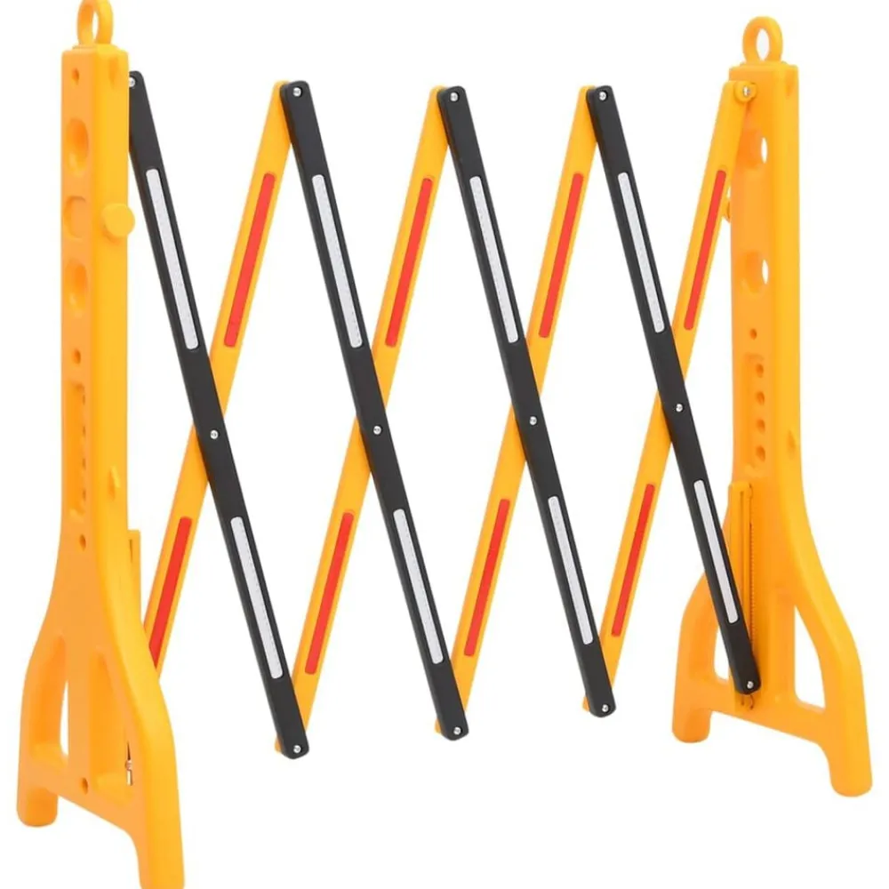 Uithangborden*vidaXL Verkeersbarrière inklapbaar 250x38x96 cm geel en zwart