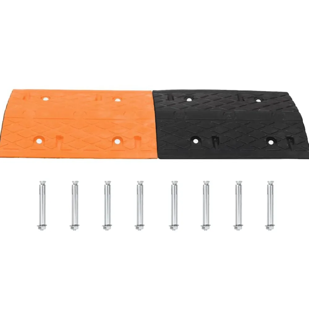 Verkeersdrempel 97x32,5x4 rubber geel en zwart>vidaXL Discount