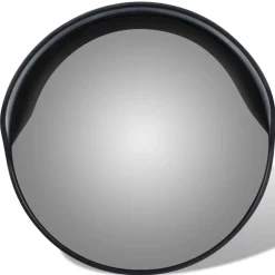 Uithangborden*vidaXL Verkeersspiegel voor buiten 30 cm PC-kunststof Zwart