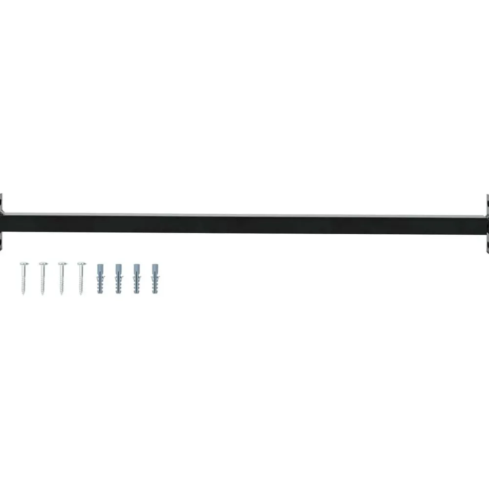 Bouwmaterialen*vidaXL Verstelbare raamveiligheidsbalk 710 -1200 mm Staal Zwart