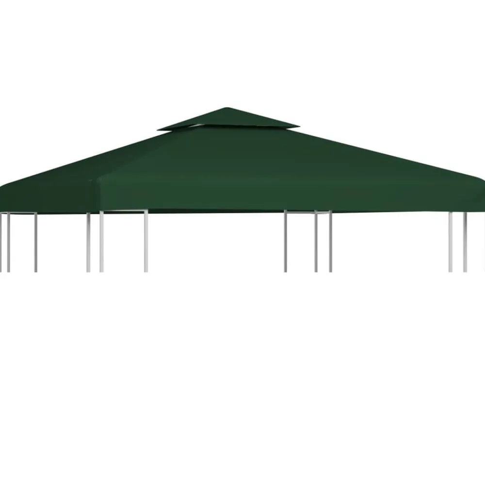 Tuin & Gazon*vidaXL Vervangend tentdoek prieel 310 g/m² 3x3 m Groen