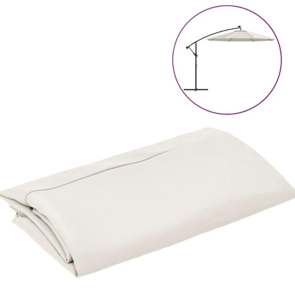 Tuin & Gazon*vidaXL Vervangingsdoek voor zweefparasol 300 cm wit Zand