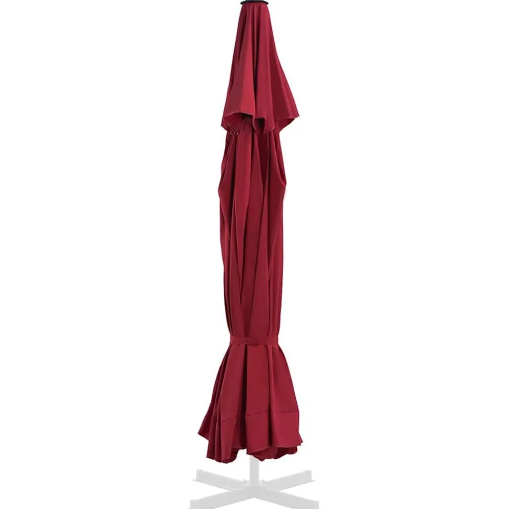 Tuin & Gazon*vidaXL Vervangingsdoek voor parasol 515 cm Bordeauxrood