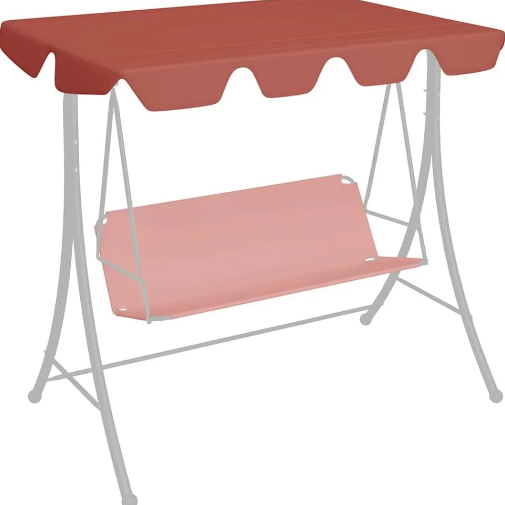 Tuin & Gazon*vidaXL Vervangingsluifel schommelbank 188/168x145/110 cm Terracotta