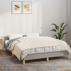 Verzwaringsdeken 120x180 cm 5 kg stof lichtcrèmekleurig>vidaXL Online
