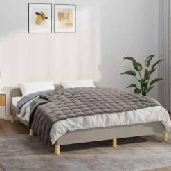 Linnengoed*vidaXL Verzwaringsdeken 150x200 cm 7 kg stof Grijs